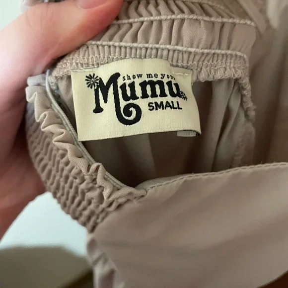 Light Blush Maxi Dress with Ruffled Straps - Picture 3 of 3